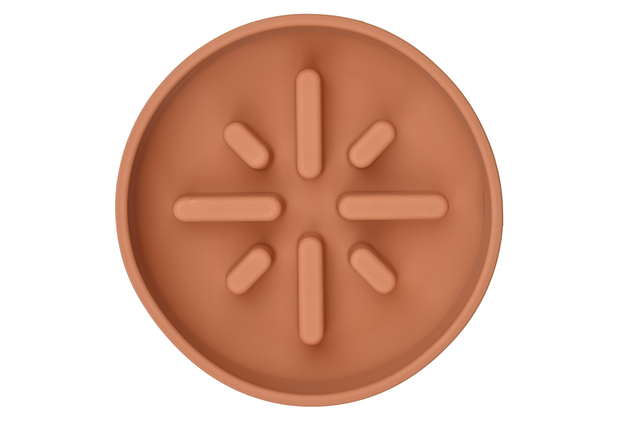 Slow Feeder Bowl 700 ml für Schnellfresser - Farbe: Terracotta